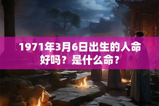 1971年3月6日出生的人命好吗？是什么命？