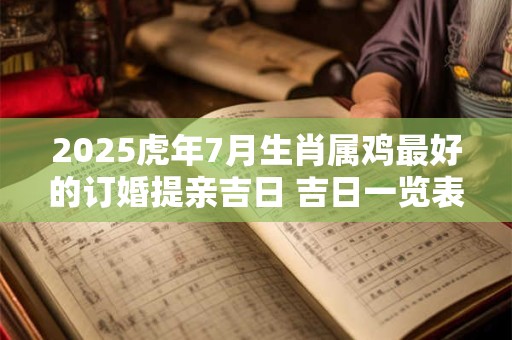 2025虎年7月生肖属鸡最好的订婚提亲吉日 吉日一览表