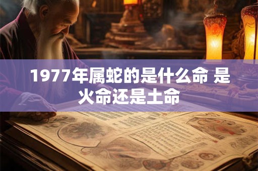 1977年属蛇的是什么命 是火命还是土命