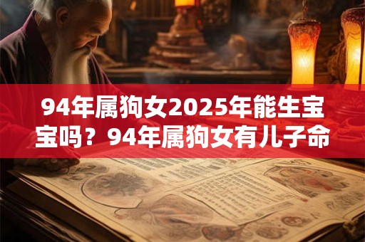 94年属狗女2025年能生宝宝吗？94年属狗女有儿子命吗？