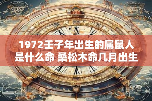 1972壬子年出生的属鼠人是什么命 桑松木命几月出生最好