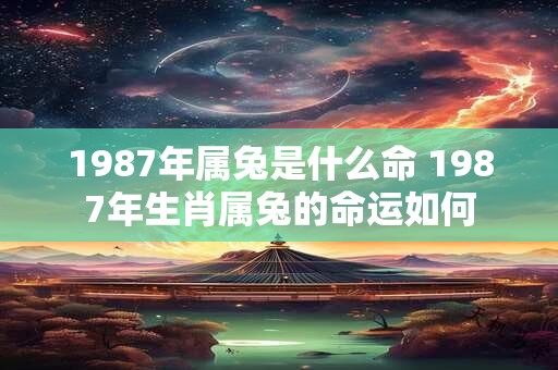 1987年属兔是什么命 1987年生肖属兔的命运如何