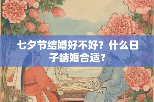 七夕节结婚好不好？什么日子结婚合适？