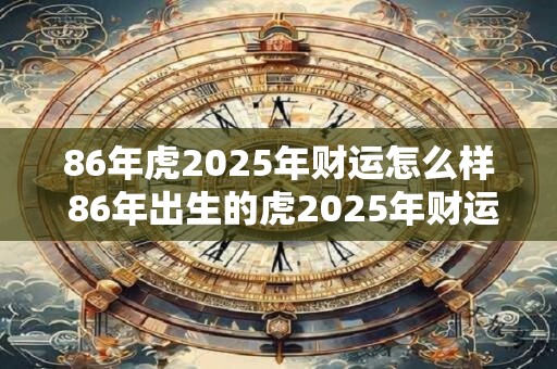 86年虎2025年财运怎么样 86年出生的虎2025年财运如何