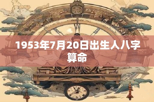 1953年7月20日出生人八字算命