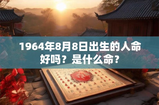 1964年8月8日出生的人命好吗？是什么命？