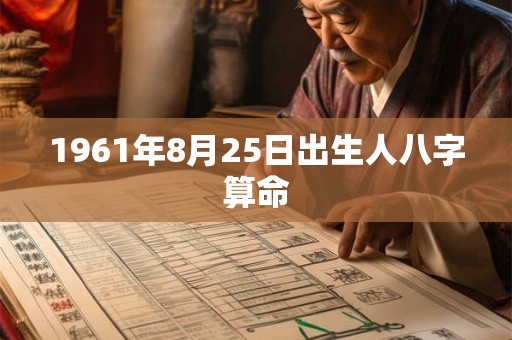 1961年8月25日出生人八字算命 1961年8月25日出生人八字算命