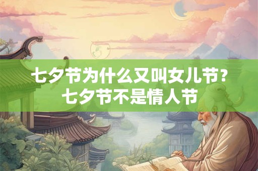 七夕节为什么又叫女儿节？七夕节不是情人节