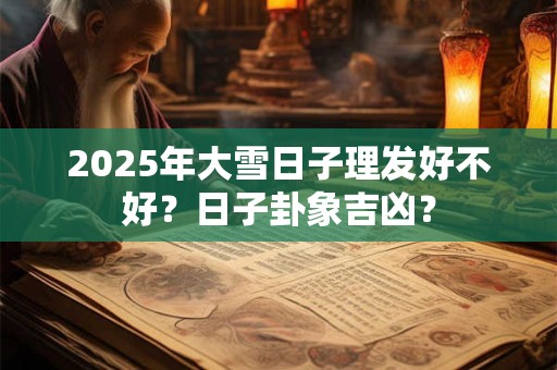 2025年大雪日子理发好不好？日子卦象吉凶？