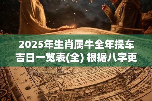 2025年生肖属牛全年提车吉日一览表(全) 根据八字更有效