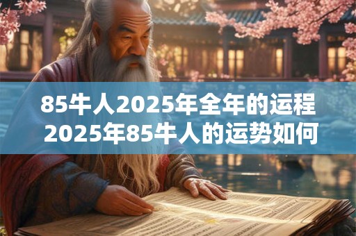 85牛人2025年全年的运程 2025年85牛人的运势如何