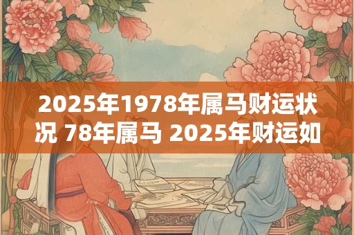 2025年1978年属马财运状况 78年属马 2025年财运如何