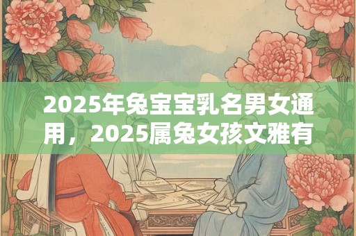 2025年兔宝宝乳名男女通用，2025属兔女孩文雅有内涵名字