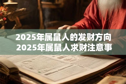 2026年属鼠人的发财方向 2026年属鼠人求财注意事项