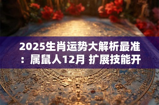 2025生肖运势大解析最准：属鼠人12月 扩展技能开发智慧