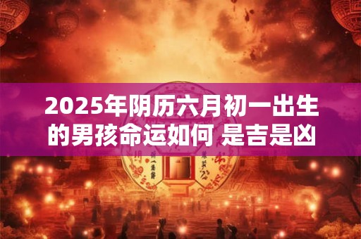 2025年阴历六月初一出生的男孩命运如何 是吉是凶