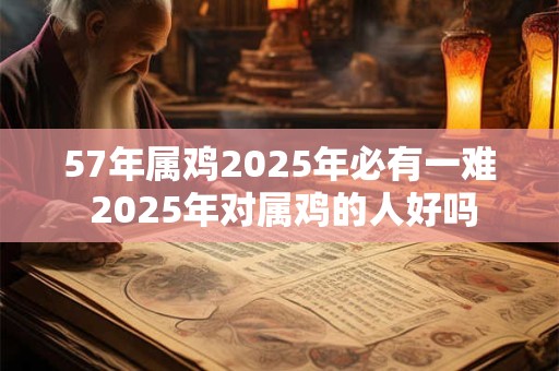 57年属鸡2025年必有一难 2025年对属鸡的人好吗