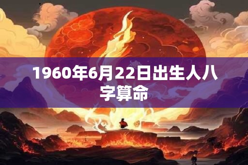 1960年6月22日出生人八字算命