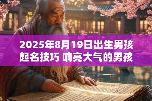2025年8月19日出生男孩起名技巧 响亮大气的男孩名字