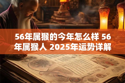 56年属猴的今年怎么样 56年属猴人 2025年运势详解