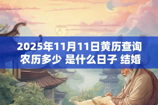 2026年11月11日黄历查询 农历多少 是什么日子 结婚吉时