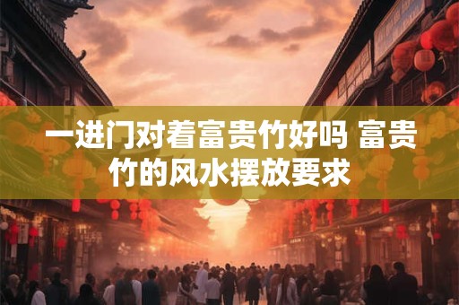 一进门对着富贵竹好吗 富贵竹的风水摆放要求