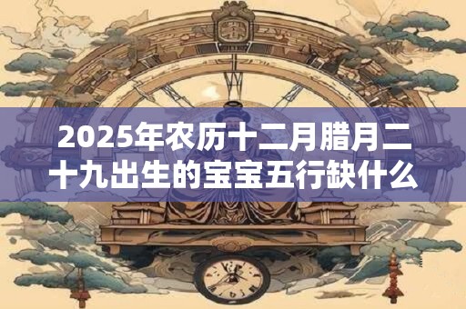 2025年农历十二月腊月二十九出生的宝宝五行缺什么 是什么命