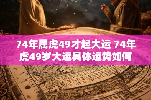 74年属虎49才起大运 74年虎49岁大运具体运势如何