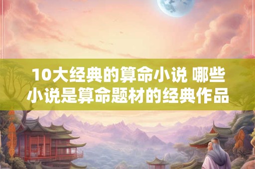 10大经典的算命小说 哪些小说是算命题材的经典作品