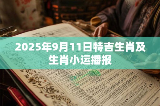 2025年9月11日特吉生肖及生肖小运播报