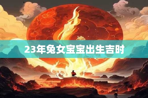 23年兔女宝宝出生吉时