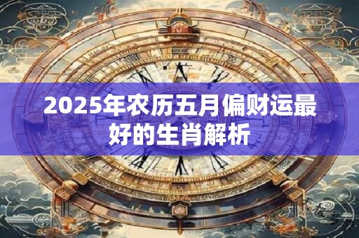 2025年农历五月偏财运最好的生肖解析
