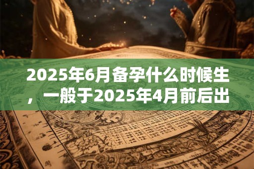 2025年6月备孕什么时候生，一般于2025年4月前后出生