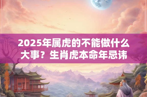 2025年属虎的不能做什么大事？生肖虎本命年忌讳