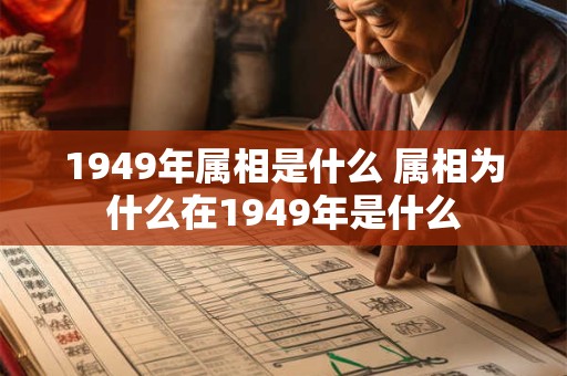 1949年属相是什么 属相为什么在1949年是什么