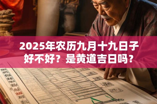 2025年农历九月十九日子好不好？是黄道吉日吗？