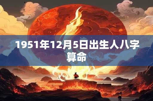1951年12月5日出生人八字算命