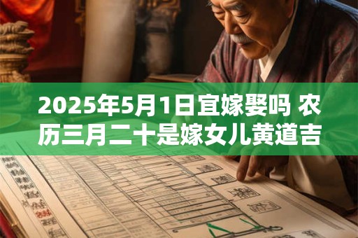 2025年5月1日宜嫁娶吗 农历三月二十是嫁女儿黄道吉日吗 2025年5月1日宜嫁娶吗 农历三月二十是嫁女儿黄道吉日吗