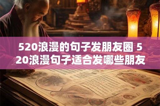 520浪漫的句子发朋友圈 520浪漫句子适合发哪些朋友圈