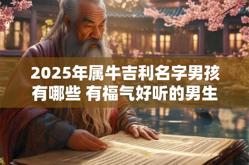 2026年属牛吉利名字男孩有哪些 有福气好听的男生名推荐 2026年属牛吉利名字男孩有哪些 有福气好听的男生名推荐