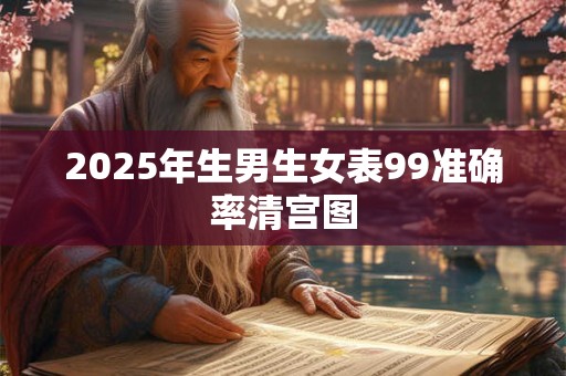 2025年生男生女表99准确率清宫图