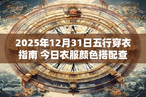 2025年12月31日五行穿衣指南 今日衣服颜色搭配查询 2025年12月31日五行穿衣指南 今日衣服颜色搭配查询