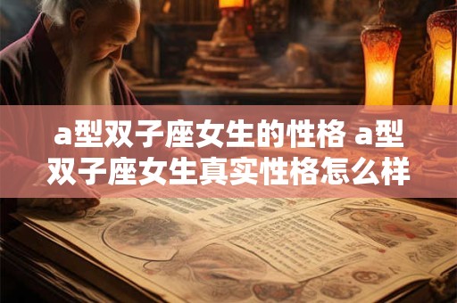 a型双子座女生的性格 a型双子座女生真实性格怎么样