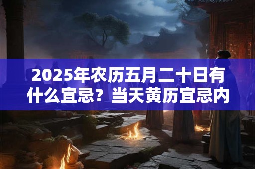 2025年农历五月二十日有什么宜忌？当天黄历宜忌内容