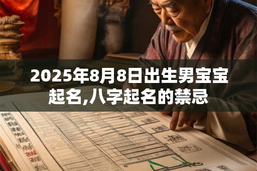 2025年8月8日出生男宝宝起名,八字起名的禁忌