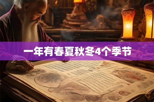 一年有春夏秋冬4个季节