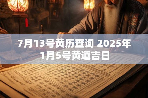 7月13号黄历查询 2025年1月5号黄道吉日