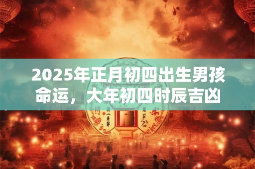 2025年正月初四出生男孩命运，大年初四时辰吉凶