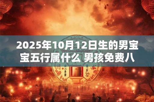 2025年10月12日生的男宝宝五行属什么 男孩免费八字起名