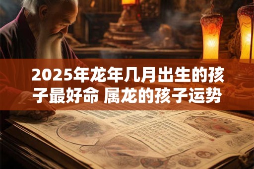 2025年龙年几月出生的孩子最好命 属龙的孩子运势如何